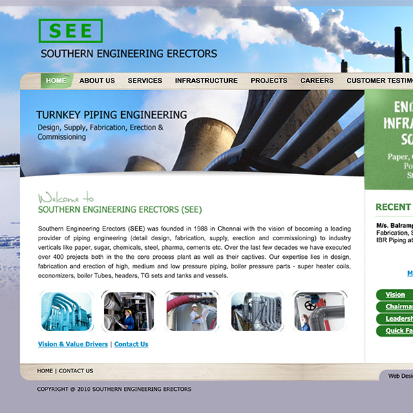 Southern Engineering website screenshot